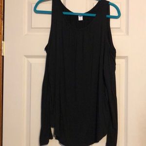 Cold shoulder black top